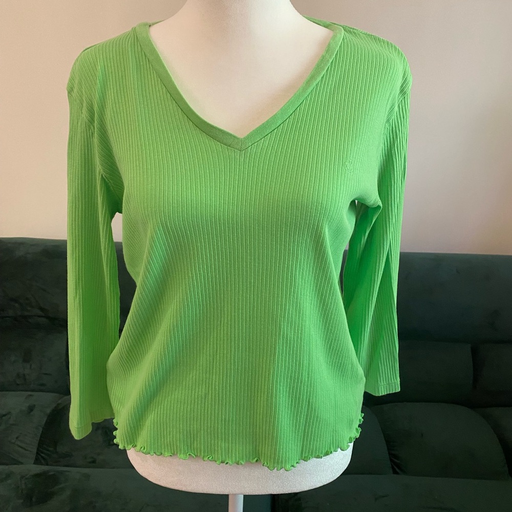 Ralph Lauren lightweight cotton 3/4 sleeve blouse